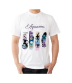 Aquarius Zodiac Tshirt for Men - White | Carry Your Cosmic Energy