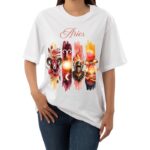 Aries Zodiac Tshirt for women - White | Carry Your Cosmic Energy