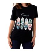Cancer Zodiac Tshirt for women - Black | Carry Your Cosmic Energy