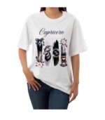 Capricorn Zodiac Tshirt for women - White | Carry Your Cosmic Energy