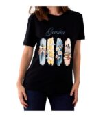 Gemini Zodiac Tshirt for women - Black | Carry Your Cosmic Energy