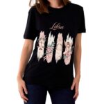 Libra Zodiac Tshirt for women - Black | Carry Your Cosmic Energy