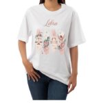 Libra Zodiac Tshirt for women - White | Carry Your Cosmic Energy