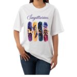 Sagittarius Zodiac Tshirt for women - White | Carry Your Cosmic Energy