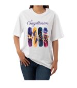 Sagittarius Zodiac Tshirt for women - White | Carry Your Cosmic Energy
